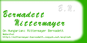 bernadett mittermayer business card